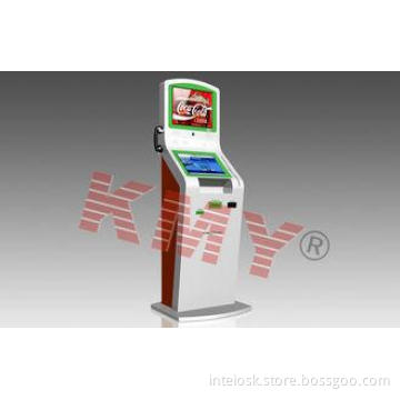 Silver 22 Inch Ticket Vending Kiosk Display With Finger Pri